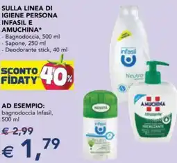 Esselunga Sulla linea di igiene persona infasil e amuchina offerta