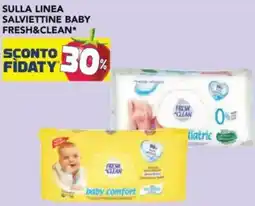 Esselunga Sulla linea salviettine baby FRESH&CLEAN offerta