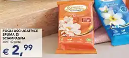 Esselunga Fogli asciugatrice SPUMA DI SCIAMPAGNA offerta