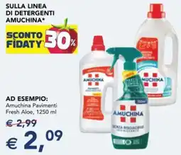 Esselunga Sulla linea di detergenti AMUCHINA offerta