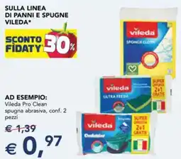 Esselunga Sulla linea di panni e spugne VILEDA offerta