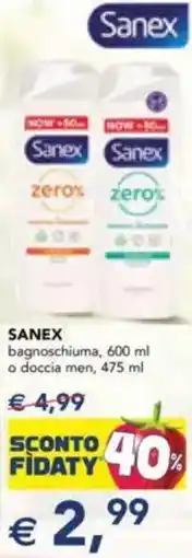 Esselunga SANEX bagnoschiuma, o doccia men offerta