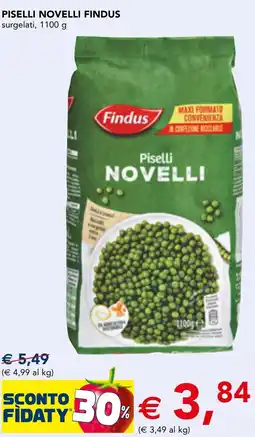 Esselunga Piselli novelli FINDUS offerta