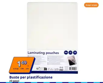 Action Buste per plastificazione offerta