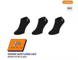 Action Calzini corti Lotto neri offerta