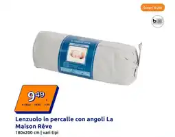 Action Lenzuolo in percalle con angoli La Maison Rêve offerta