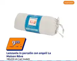 Action Lenzuolo in percalle con angoli La Maison Rêve offerta