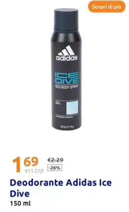 Action Deodorante Adidas Ice Dive offerta