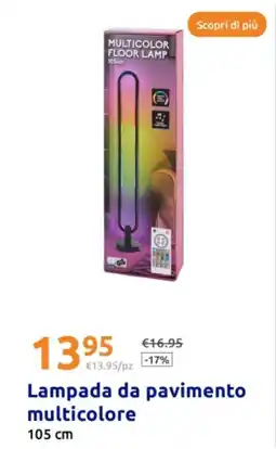 Action Lampada da pavimento multicolore offerta