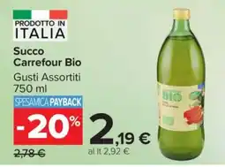 Carrefour Succo Carrefour Bio offerta