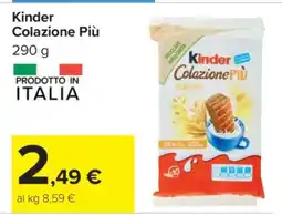 Carrefour KINDER COLAZIONE PIÙ offerta