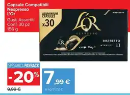 Carrefour Capsule Compatibili Nespresso L'OR offerta