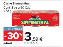 Carrefour CARNE SIMMENTHAL offerta