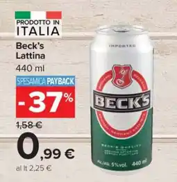 Carrefour Beck’s Lattina offerta