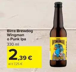 Carrefour Birra Brewdog Wingman o Punk Ipa offerta