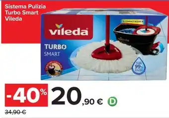 Carrefour SISTEMA PULIZIA TURBO SMART VILEDA offerta