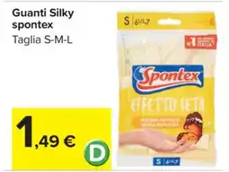 Carrefour Guanti Silky Spontex offerta