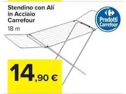 Carrefour Stendino con Ali in Acciaio Carrefour offerta