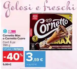 Carrefour Cornetto Max o Cornetto Cuore offerta