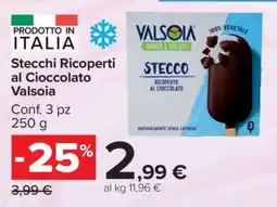 Carrefour Stecchi Ricoperti al Cioccolato Valsoia offerta
