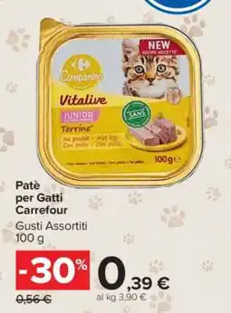 Carrefour Patè per Gatti Carrefour offerta