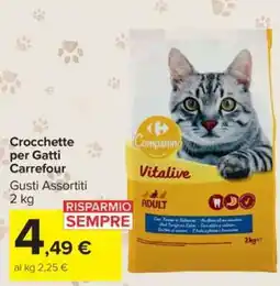 Carrefour Crocchette per Gatti Carrefour offerta