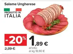 Carrefour Salame Ungherese offerta
