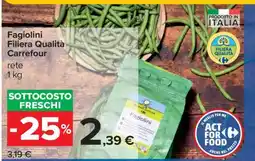 Carrefour Fagiolini Filiera Qualità Carrefour offerta