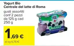 Carrefour Yogurt Bio Centrale del latte di Roma offerta