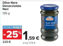 Carrefour Olive Nere Denocciolate Neri offerta