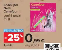 Carrefour Snack per Gatti Carrefour offerta