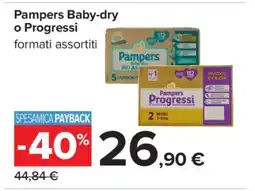 Carrefour Pampers Baby-dry o Progressi offerta