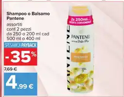 Carrefour Shampoo o Balsamo Pantene offerta