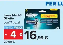 Carrefour Lame Mach3 Gillette offerta