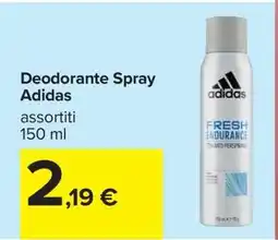 Carrefour Deodorante Spray Adidas offerta
