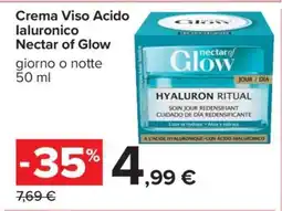 Carrefour Crema Viso Acido Ialuronico Nectar of Glow offerta