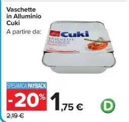 Carrefour Vaschette in alluminio CUKI offerta