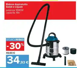 Carrefour Bidone Aspiratutto Solidi e Liquidi offerta