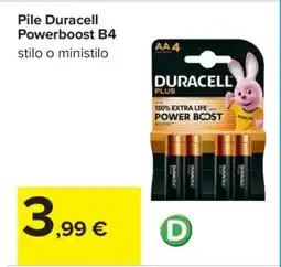Carrefour Pile Duracell Powerboost B4 offerta