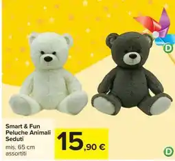 Carrefour Smart & Fun Peluche Animali Seduti offerta
