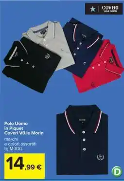 Carrefour Polo Uomo in Piquet Coveri V0.le Morin offerta