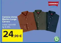 Carrefour Camicia Uomo Manica Lunga Carrera offerta