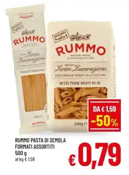 A&O Rummo pasta di semola formati assortiti offerta
