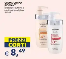 Esselunga Crema corpo BIOPOINT offerta