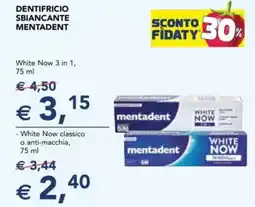 Esselunga Dentifricio sbiancante MENTADENT offerta