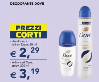 Esselunga Deodorante DOVE offerta
