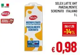 A&O Selex latte uht parzialmente scremato italiano offerta