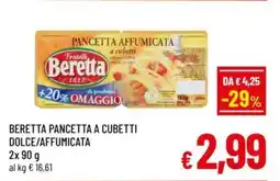 A&O Beretta pancetta a cubetti dolce/affumicata offerta