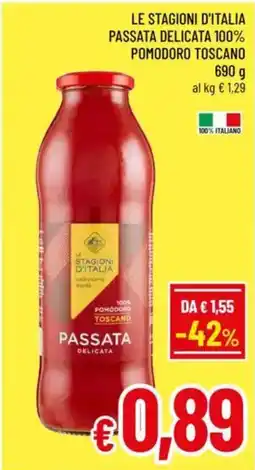 A&O Le stagioni d'italia passata delicata 100% pomodoro toscano offerta