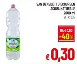 A&O San benedetto ecogreen acqua naturale offerta